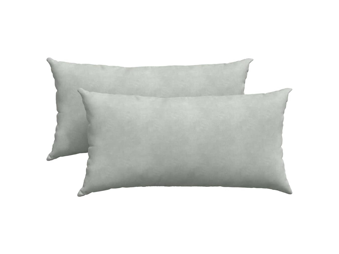 Cojines De Sofá 2 Uds Gris Claro 80 X 40 Cm Tela De Pana