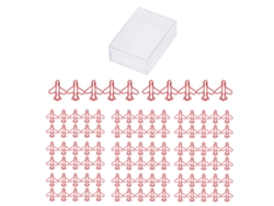 100 Clips De Papel En Forma De Avión Plateados Anti-óxido Para Scrapbooking Y Oficina Rojos