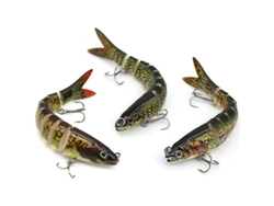 2026-lures De Pesca Para Bass Y Trout: Imitación De Pez Con 8 Segmentos, Sumergible Lento, Anclas Afiladas, Kit Para Agua Dulce Y Salada