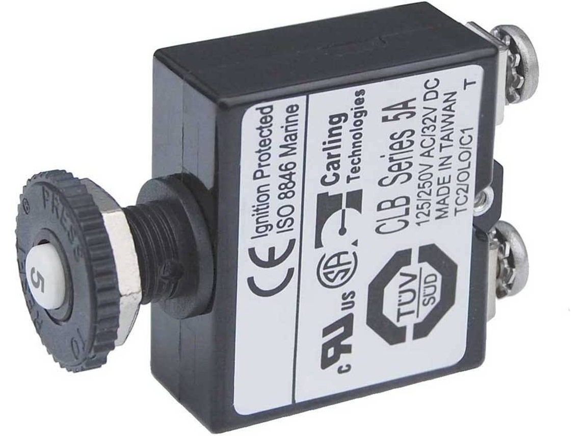 Interruptor BLUE SEA Circuit Breaker Push Botton St Negro
