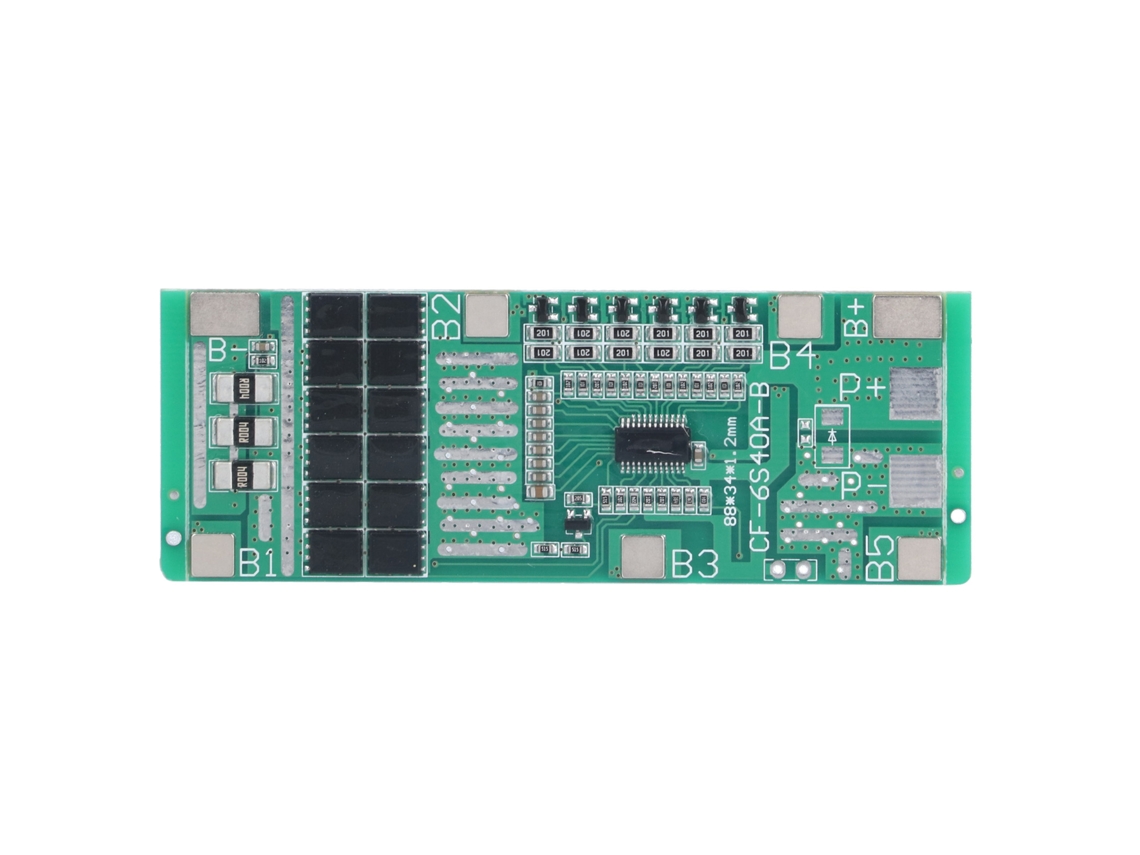 Placa De Proteção Bms Para Baterias De Lítio 6s 40a Com Equilíbrio Para Iluminação Solar E Eletrônica