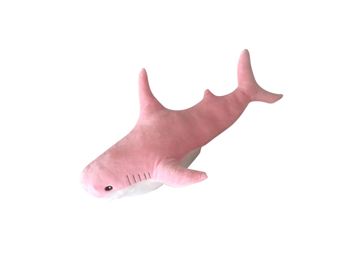 Almofada Tubarão Bjww - Brinquedo de Pelúcia Macio, Animal de Pelúcia Divertido, Presente Decorativo para Meninos e Meninas, Rosa, 45cm