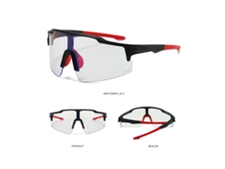Gafas De Sol Deportivas Fotocromáticas Al Aire Libre Uv400 Hombres Mujeres Ciclismo Correr Negro Y Rojo Chrui