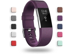 Correa de repuesto para reloj inteligente compatible con Fitbit Charge 2 y Ly Ebike Classic, pulseras deportivas ajustables (ciruela S)