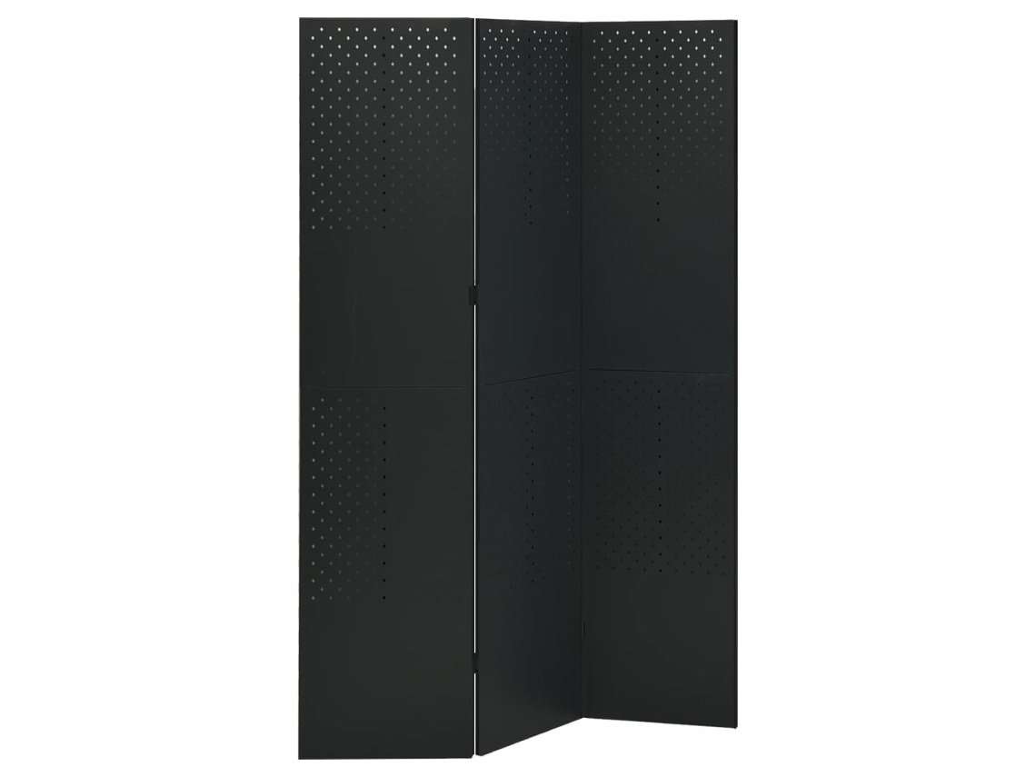 Separador LOVELY HOME con 3 Paneles (Acero - Negro - 120 x 180 cm)