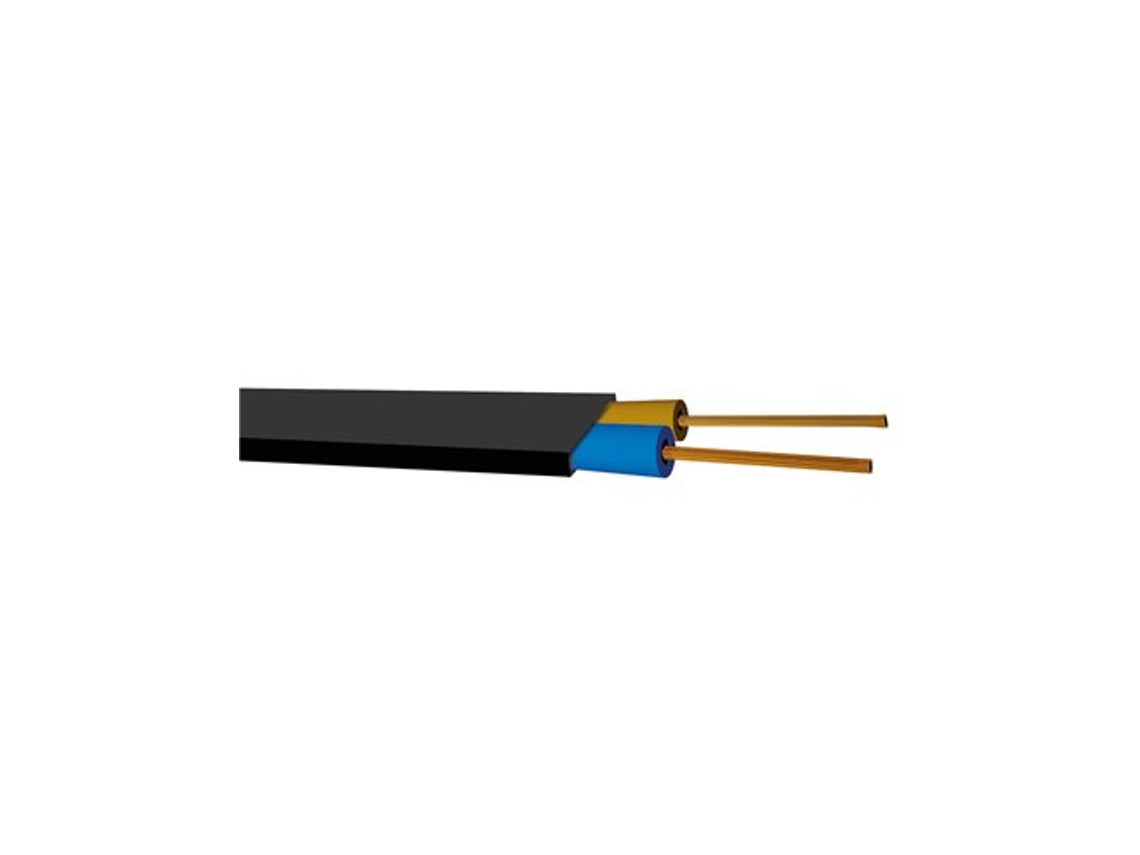Rollo 100m Manguera Plana (2x1.0mm) Negro