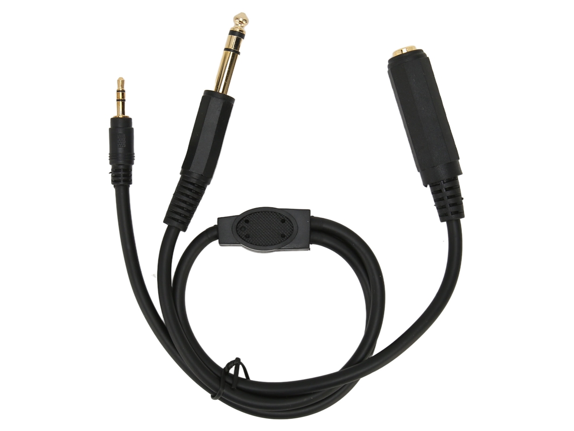 Cable Divisor En Y De 6,35 Mm Hembra A 6,35 Mm Macho Y 3,5 Mm Macho. Cable Divisor De 1 4 De Pulgada Hembra A 1 4 De