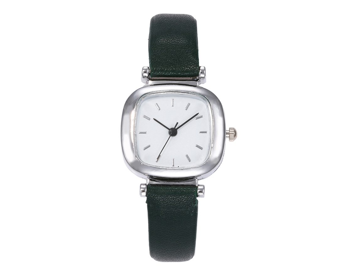 Reloj De Pulsera De Cuarzo Para Mujer Con Correa De Pu, Esfera Redonda, Estilo Moderno (café).