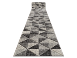 Alfombra de Pasillo Feel 5672/16811 Triángulos Gris/Antracita/Crema 70 cm