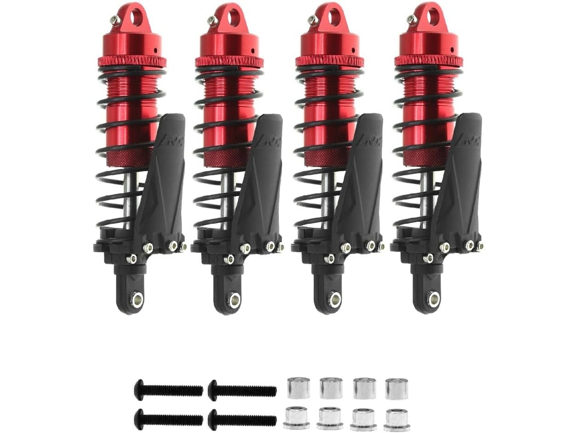 4 Piezas De Amortiguadores De Riel Rc De Metal Con Orificio De 90 Mm Para Coches A Escala 1/10 - 4 Trx4 Axial