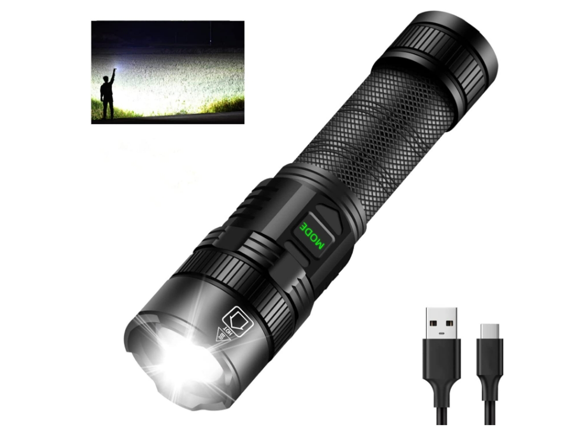 Linternas Tácticas Xhp99 De 100.000 Lúmenes, Superbrillantes, Con 5 Modos De Iluminación Y Zoom, Ip68, Resistentes Al Agua, Para Acampar Al
