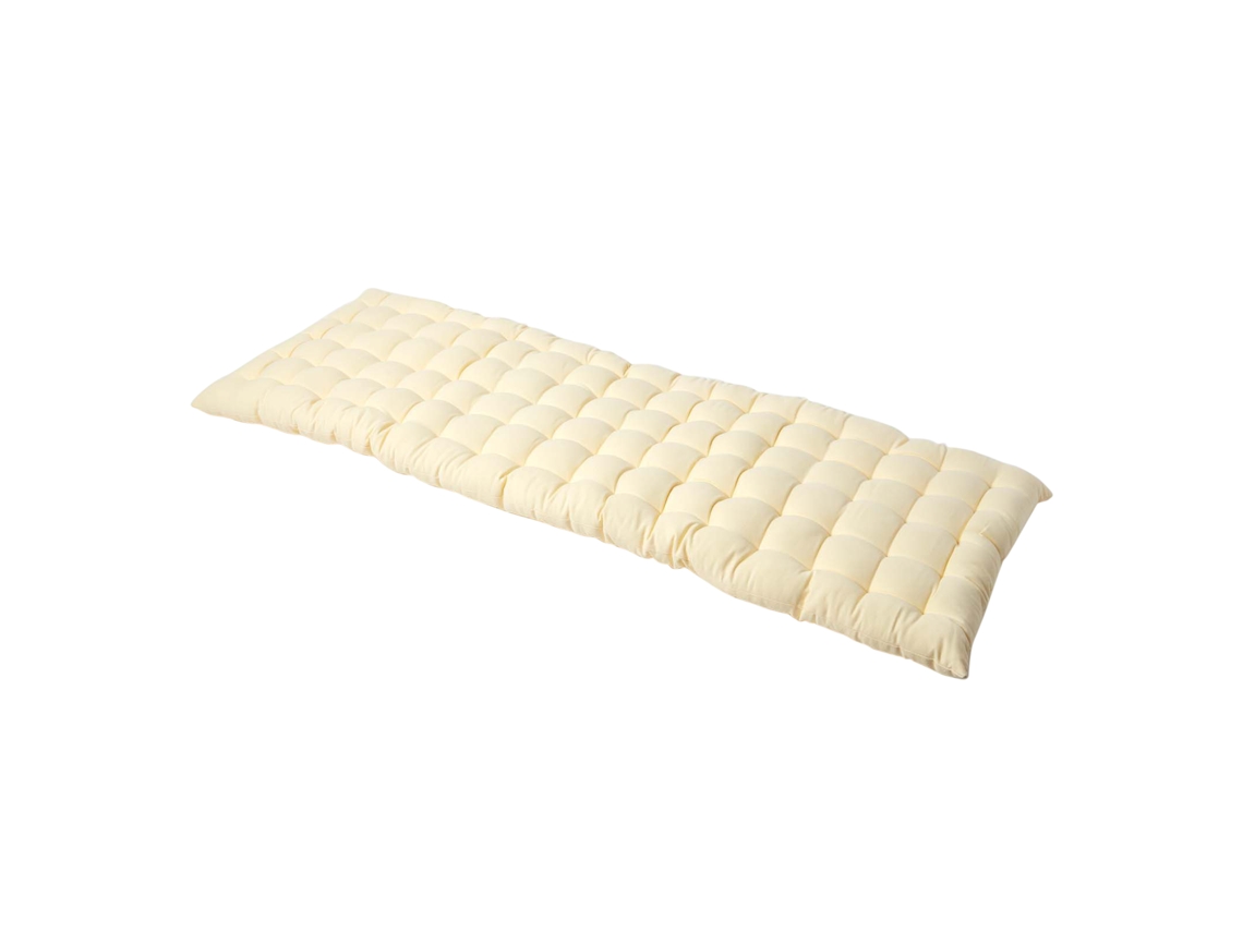 Homescapes Cream Bench Cushion, 3 Seater