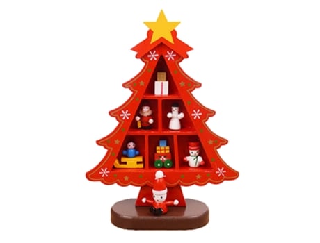 Árbol de Navidad de mesa, juguete de Navidad de decoración de árbol de Navidad de madera de escritorio divertido