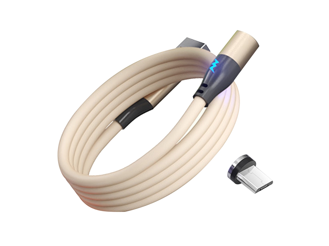 Cable De Carga Magnética De Silicona Líquida 3a Carga Rápida Magnética Rotativa