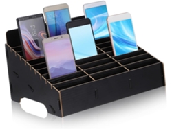 Caja De Almacenamiento Negra Con Acabado Impecable En Material Sintético.
