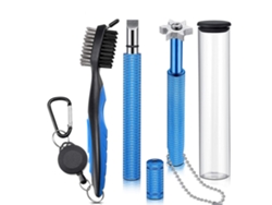 Conjunto De Ferramentas Para Golf Com Escova Duas Lados E Afiador De Taco Ideal Presente Para Jogadores