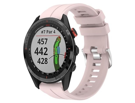 Correa Para Garmin Approach S62 22mm Correa De Reloj Deportivo De Silicona Rosa Claro VENISYMLIS