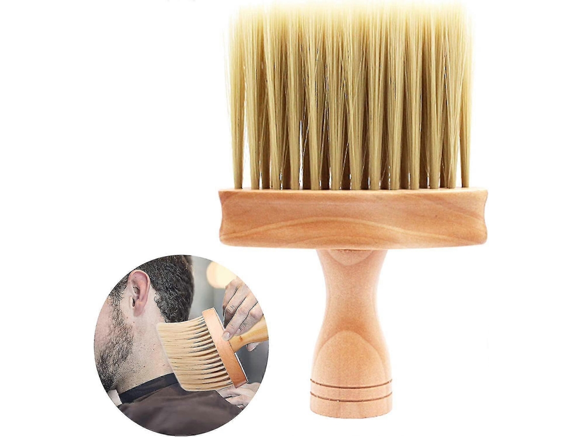 Cepillo de peluquería Pxcl para cortar el pelo, plumero de barbería con mango de madera