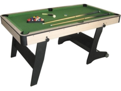 DEVESSPORT Mesa de Billar Plegable Manhattan 152x76x79 cm con Accesorios, Fácil Transporte y Montaje