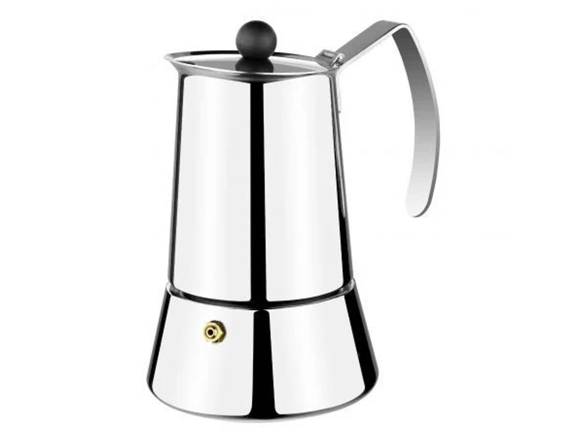 Cafetera italiana de inducción de acero inoxidable Monix Eterna de 4 tazas M630004 Cafetera italiana de inducción de acero inoxidable Monix Eterna de 4 tazas M630004