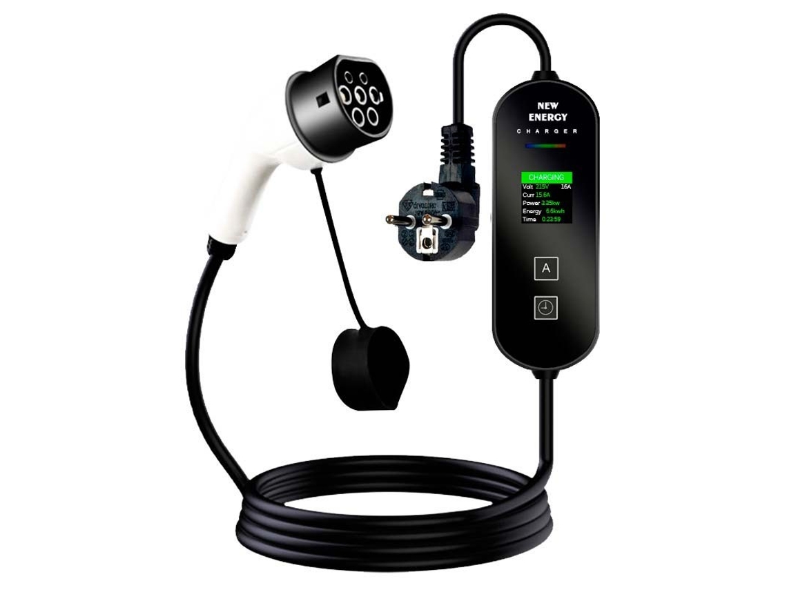 Cargador de coche eléctrico EV 16A/3.5Kw/5M con cabezal de enchufe OEM