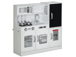 Cozinha Infantil Quadro Negro Gelo Machine Telefone Acessórios 83,8x26,8x81cm Branco