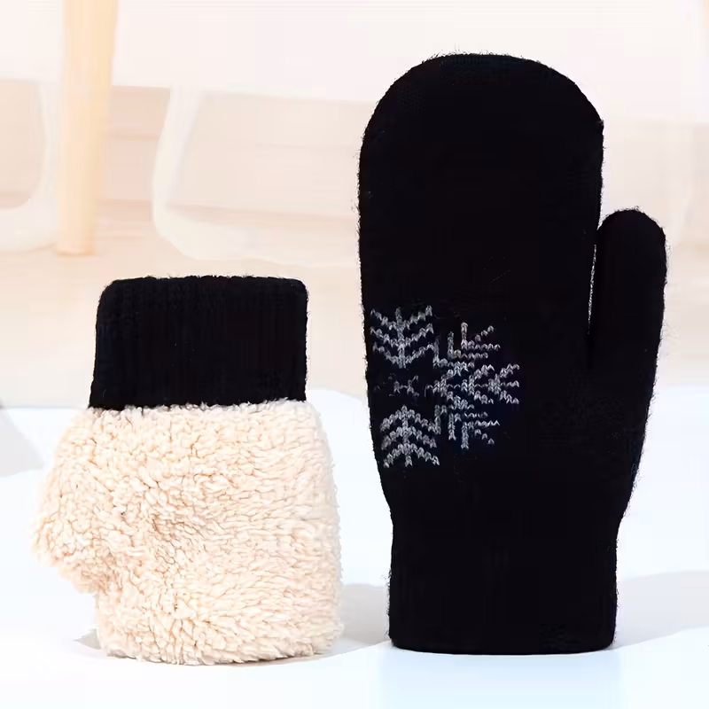 Guantes de invierno unisex con forro polar y aislamiento grueso: elegantes y resistentes al frío para proteger las manos en exteriores - Stelasplen