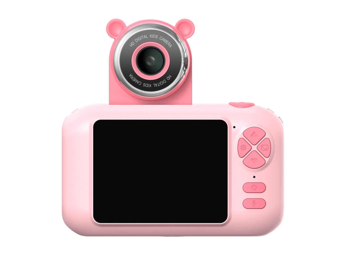 Cámara Para Niños 1080p Cámara Digital De Alta Definición Con Lente Giratoria De 180° Y Pantalla De 2.4" Para Niños Y Niñas