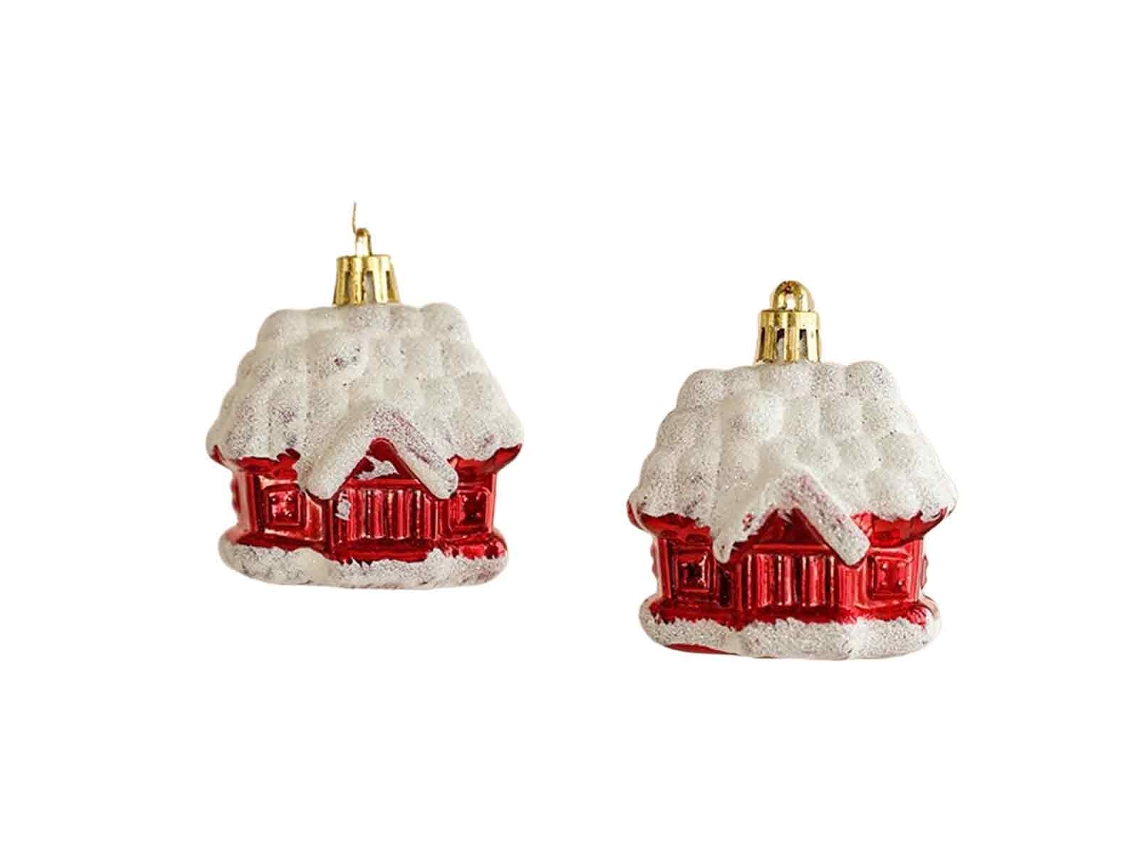 Conjunto de adornos navideños con sombreros y bastones de caramelo RNEMITERY