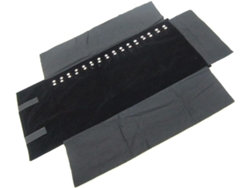 Estuche Enrollable De Felpa Negra Para Guardar De Forma Segura Pendientes Y Collares.
