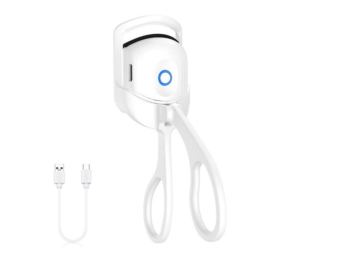 Rizador De Pestañas Térmico Recargable Por Usb Con Apagado Automático, Blanco
