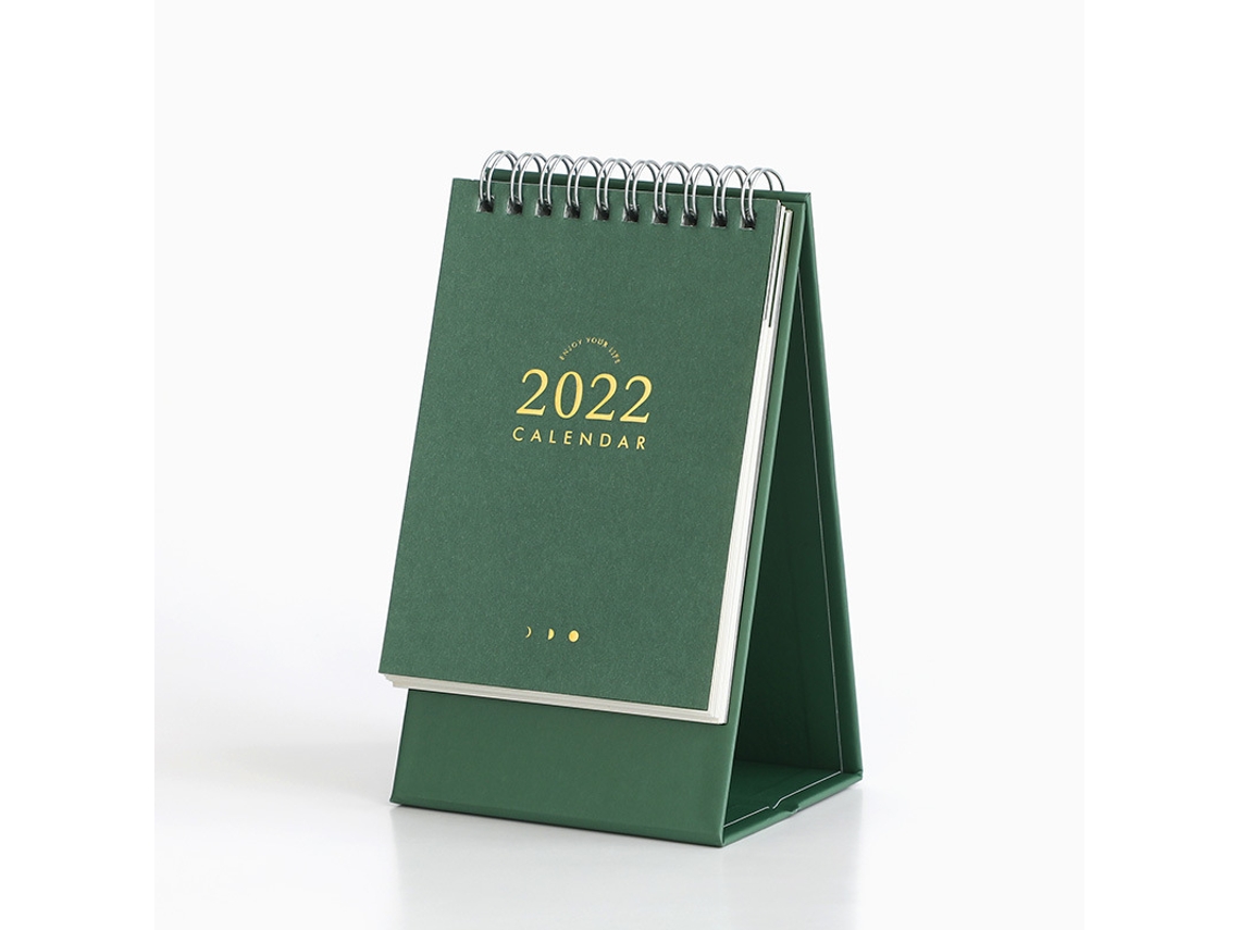 VVJIJILLY Calendário Mini Desk Portátil, Calendário Flip De Papel Durável Para Planejamento Eficiente, Cor Sólida 3.94x2.95x2.36 Polegadas