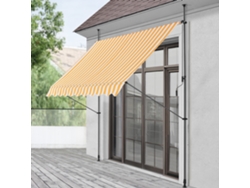Toldo articulado PRO.TEC Stem  150 x 120 x 220-309 cm Amarillo y Blanco