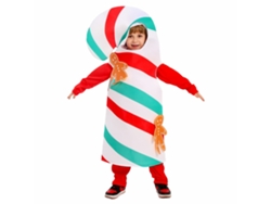 Disfraz navideño infantil de bastón de caramelo, 105/125 cm (blanco), Digitallab