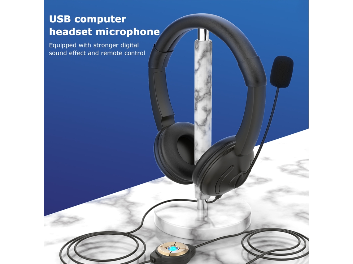 Auriculares Usb Con Micrófono Con Cancelación De Ruido Y Control De Volumen Ajustable Para Ordenador/centro De Llamadas.