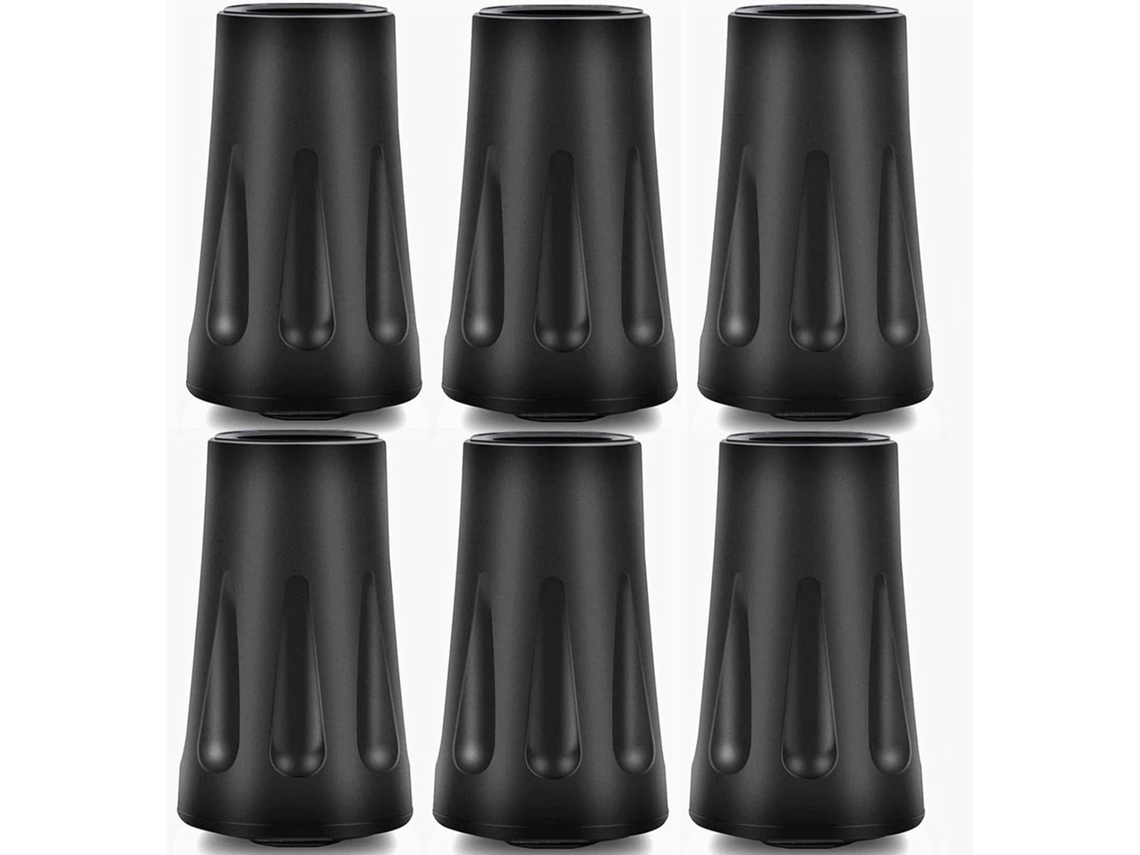 Paquete De 6 Unidades Con Tapas De Goma En Los Extremos, Aptas Para Bastones De Marcha Nórdica De 10-12 Mm.