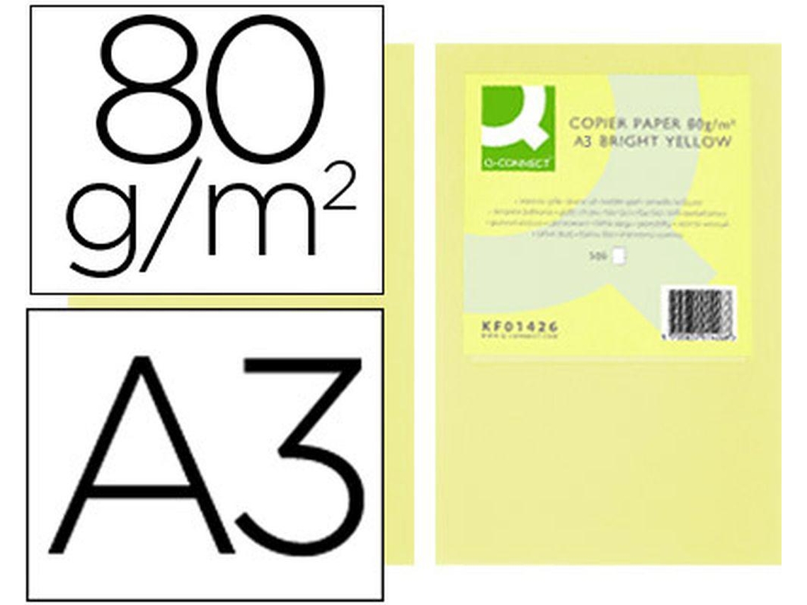 Papel de Cor Q Connect Din A3 80Gr Champagne Embalagem de 500 Folhas