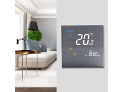 Termostato inteligente con pantalla LCD táctica programable blanca