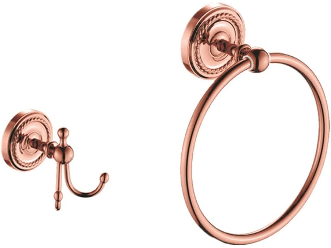 Servilletero De Latón, Soporte Para Toallas De Papel, 3 Anillos Lijucai En Oro Rosa Antiguo