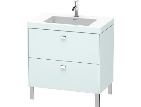 Lavabo para muebles DURAVIT Brioso c-bonded con base de 80,0x48,0 cm 2 extraíbles sin rebosadero con banco para grifos 1 agujero para grifos