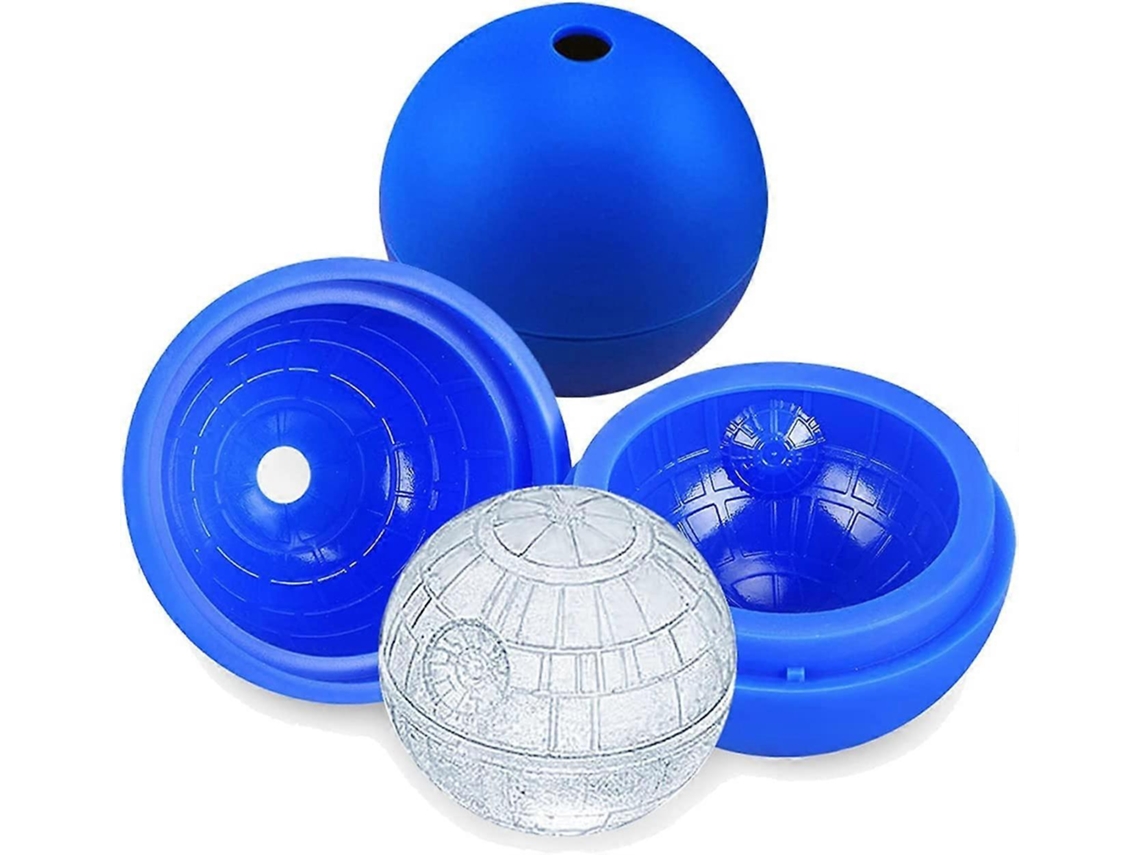 moldes de silicona para hielo con forma de Estrella de la Muerte en 3D, para whisky y cócteles, reutilizables, regalo para fans de Star Wars.