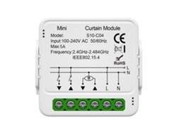 Módulo Inteligente de Cortina com Controle por App, Temporizador e Compartilhamento Zigbee 3.0 S/MARCA