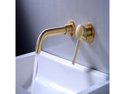 Grifo de lavabo moderno de pared, construcción de latón macizo para mayor durabilidad, caño giratorio de 360 grados, que garantiza un uso versátil, ideal