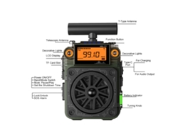 Radio Portátil Multifuncional Con Fm/am/sw/wb, Tarjeta Tf, Alarma Sos, Recargable