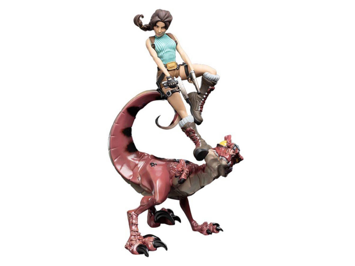Figura Weta TOMB RAIDER Lara & Raptor Mini Epics Figura Vinyl