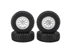 Neumáticos De Goma Resistentes Para Coches Rc, Llantas Plateadas Mn82 Para Camionetas, Neumáticos De Repuesto Para Vehículos De Control Remoto.