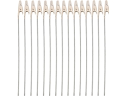 50 Pinzas Cocodrilo Metal Plateado Fotos Notas Soportes Resistentes Deformables Decoración Fiestas Paquete No