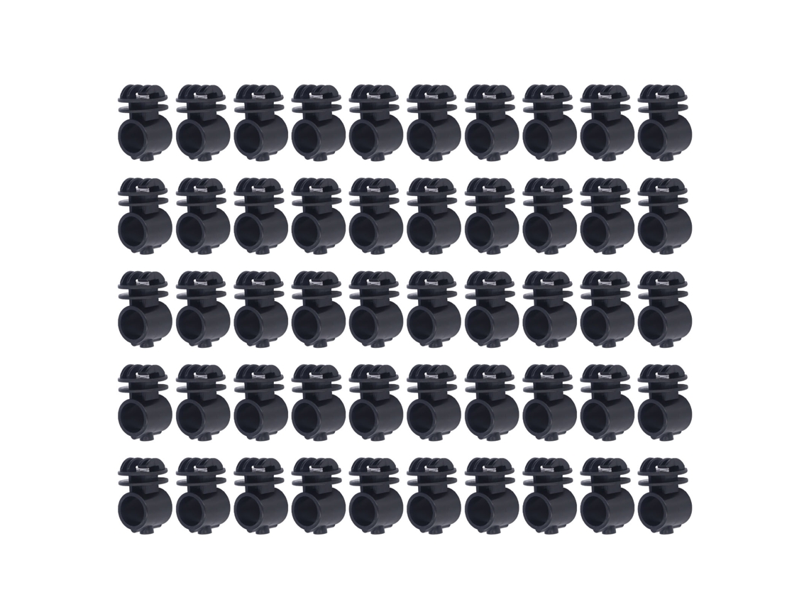 50 Tornillos Aislantes De 2,1 Cm Para Barra De Soporte De Cerca Eléctrica, Abs Negro