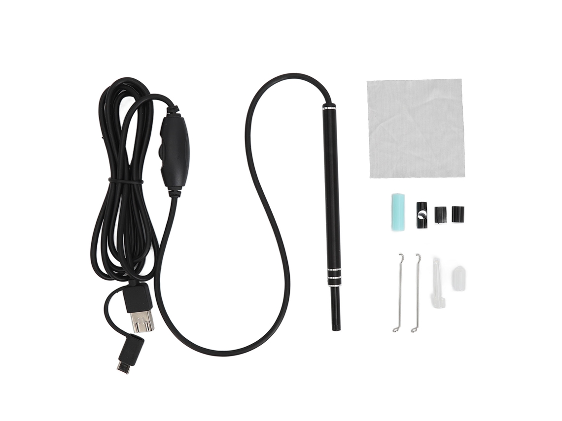 Otoscopio visual digital HD con lente impermeable IP67 y cámara para la eliminación de cerumen con interfaz 3 en 1.