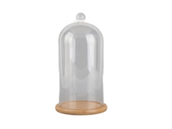 Cúpula De Cristal Transparente Con Base De Bambú Para Decoración De Bodas Y Fiestas.